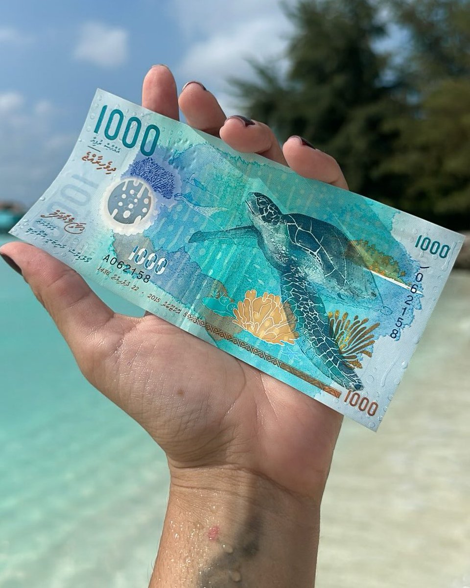 AcervoCharts's tweet photo. Nota de 1000 rúpias das Maldivas é considerada a mais bonita do mundo. https://t.co/gUd1CHZwcW