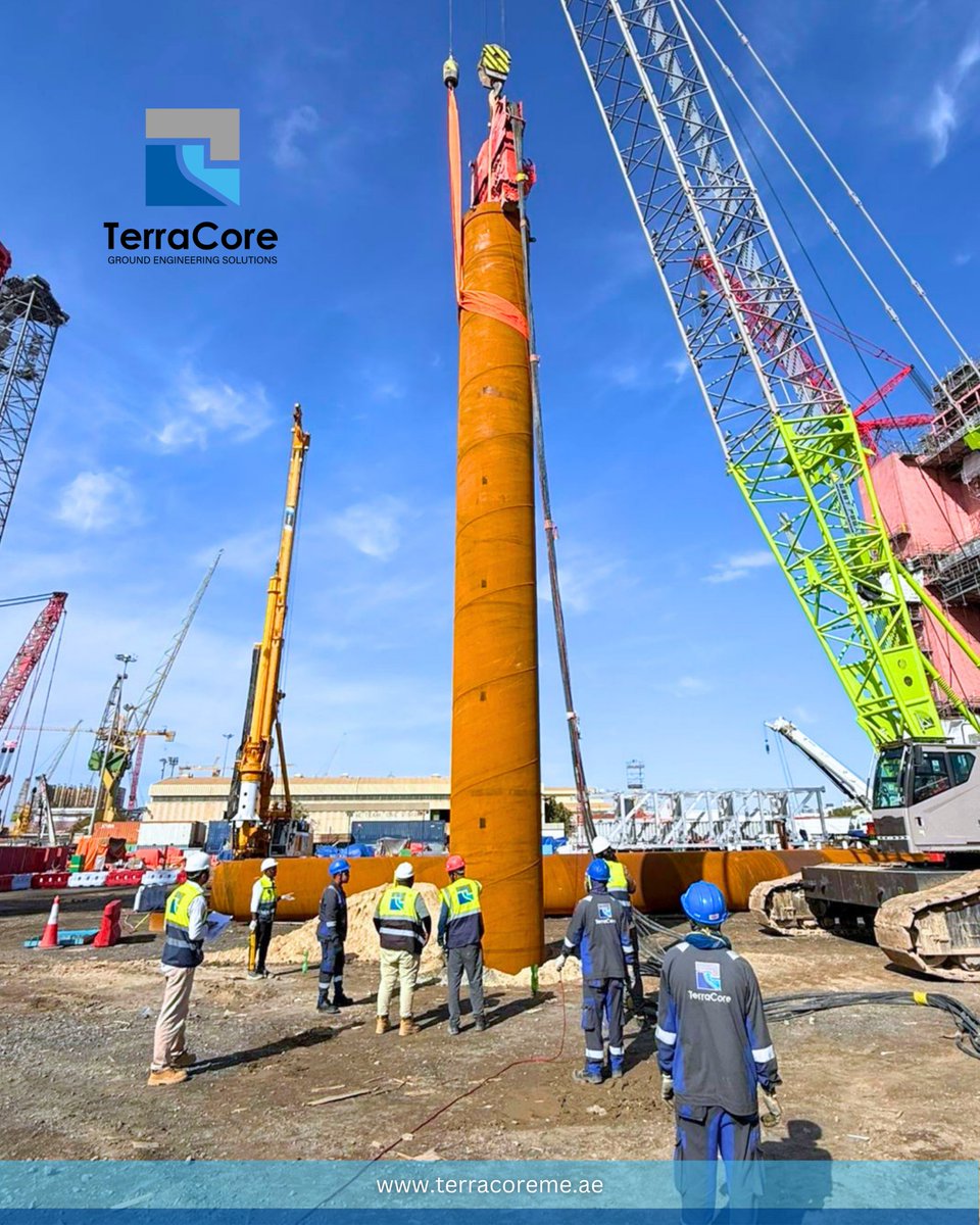 TerraCoreme's tweet photo. What does it take to build a foundation that lasts?
Before a single pile reaches the ground, it goes through a series of inspections, preparations, and precision welding processes, because reliability is built into every step.
#TerraCore #GroundEngineering #shoring #piling #UAE https://t.co/urCv4JuGly
