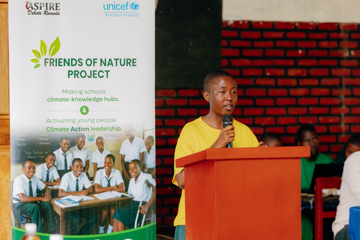 AspireDebateR's tweet photo. #FriendsOfNature just reached GS Rusha Rusho (Nyabihu) and GS Marie Merci Kibeho (Nyaruguru)๐ฟ
More schools. More young voices. More climate leaders in the making.
Thank you, @unicefrw and @REMA_Rwanda
The frontline is growing๐.
#ADR #ClimateActionRwanda #YouthLead https://t.co/l2AyStrlut