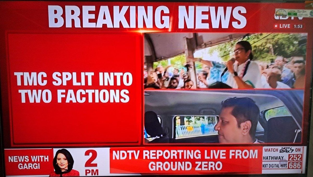 vidurneetiX's tweet photo. When the 37 year old buoyed by the 30% voting bloc was crossing certain red lines, had repeatedly said he will not just lose Bengal but even his party.

News flashes confirm it now.
Had written the entire chronology in attached post which can be seen unfolding exactly -

Breakaway leaders tip-off internal details ✅
Above info to be used by agencies to investigate ✅
Bring their strength to below 30 to take away LoP status ✅
Go after the motormouth aunt-nephew duo especially the nephew ✅

News outlets, social media & experts only repeat headlines. Cannot write outcomes.

Follow 𝘝𝘪𝘥𝘶𝘳𝘕𝘦𝘦𝘵𝘪.
[primary posts attached in comments]