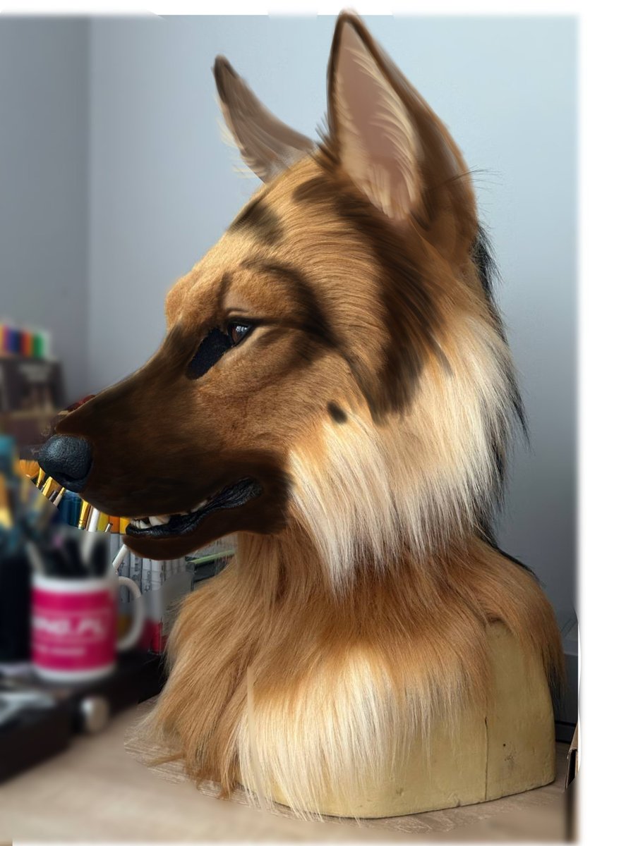 FurryFactory's tweet photo. Airbrush concept for german shepherd https://t.co/AWJ0bpbptz