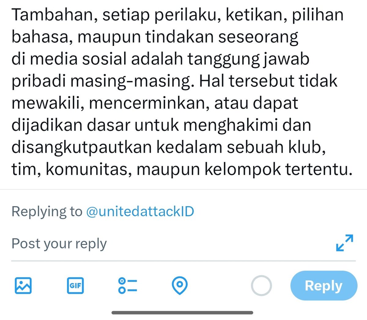 adhy_setyo's tweet photo. @unitedattackID Saya quote ya, biar fans tua f* itu nggak sembarangan ngomong "mau heran tapi fans ... " https://t.co/WV3k4vRVPN