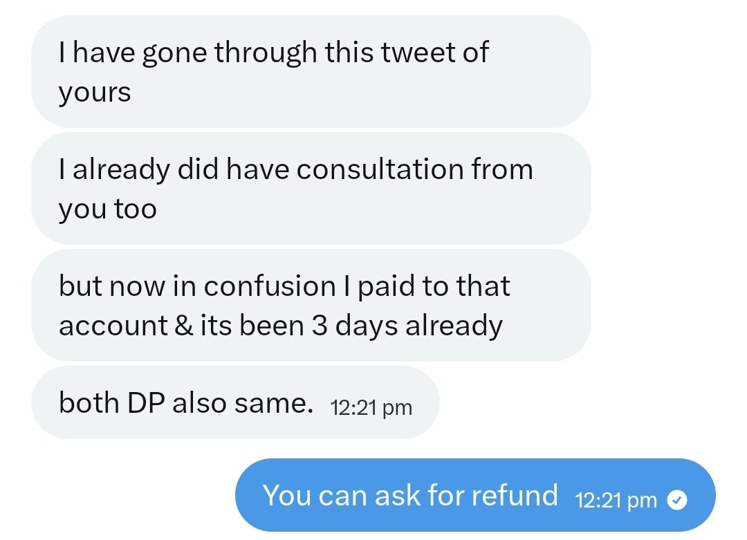 bharaniastro06's tweet photo. This is my last post on this matter.
I am constantly receiving such messages.

I have already left my old account, now renamed "Yogmaya," and have informed everyone multiple times.

If you make any payment in my name there, I am not responsible. Please contact the महिला running that account for consultation or a refund.

I will not address this issue again.
