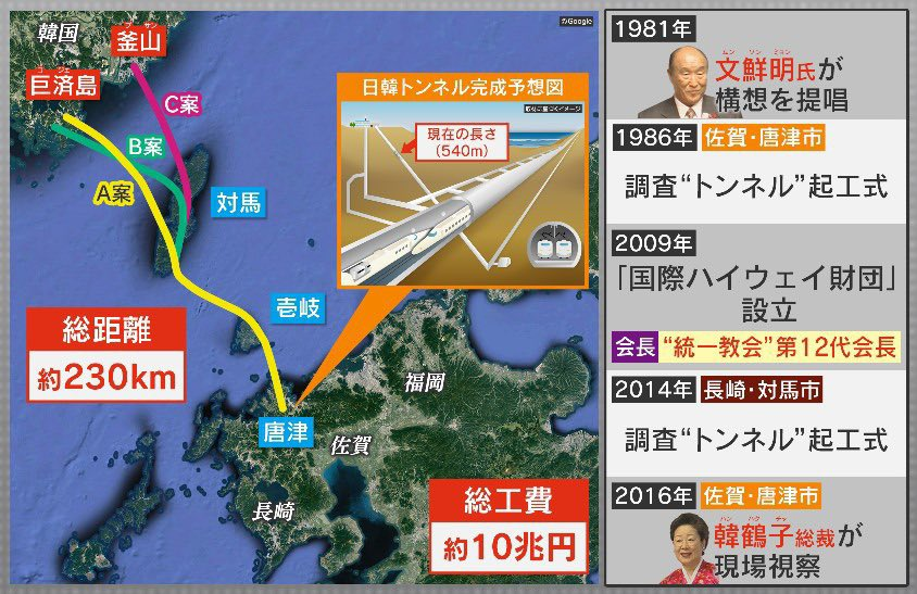 zundamotisuki's tweet photo. 私は日韓トンネルの建設に断固として反対します。

あなたは日韓トンネルの建設に賛成ですか？

私にはメリットよりもデメリットが多いように感じます。 https://t.co/jPGXXNTFNr