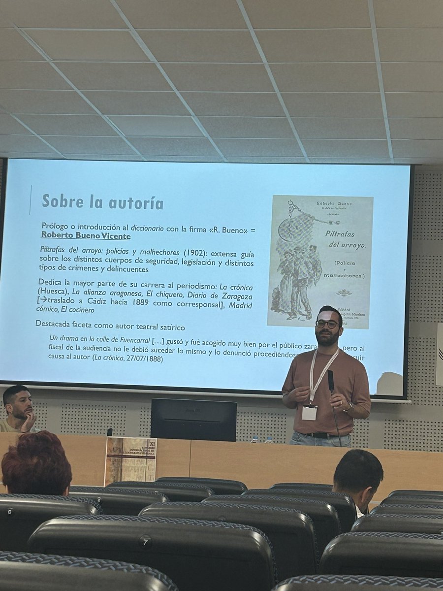 MJGarciaFolgado's tweet photo. Miguel Silvestre Llamas @silvestrellamas nos habla en @AELex_twit @univcadiz desde el marco de la lexicografía historiográfica (@Agueda_Moreno_M) de “Un diccionario del caló para policías en la revista Museo Criminal (Madrid, 1905)”
@linpeprensa2 @LexicografiaUja https://t.co/aDCEzBVFyB
