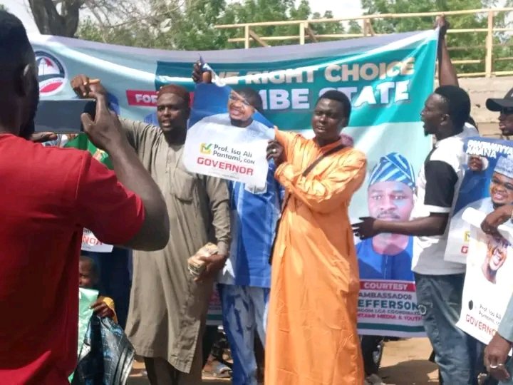 Pantamists's tweet photo. Youths from Shongom LGA have declared their support for @ProfIsaPantami's governorship bid, describing him as the best candidate to lead Gombe State toward greater development. https://t.co/wItWQJzk8B
