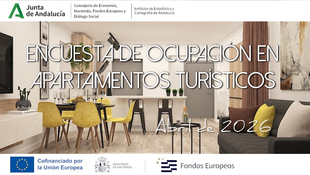 IECA_Andalucia's tweet photo. 🧳Encuesta de Ocupación en #Apartamentos Turísticos datos actualizados a abril de 2026.
https://t.co/juRP1JHxTC #FEDER #EOAT #turismo https://t.co/FnCxfktimR