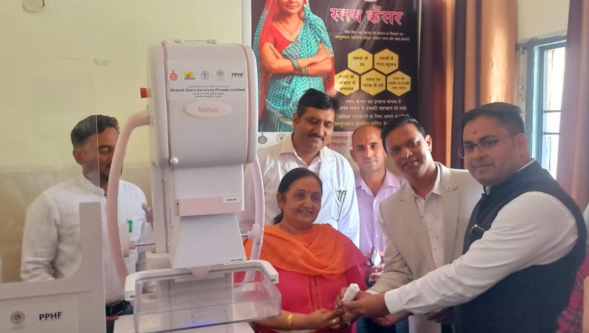 PPHF_Global's tweet photo. People to People Health Foundation, in collaboration with Bharat Stars Services Pvt. Ltd., supported the inauguration of a Digital Mammography Unit at District Hospital, Jhajjar, established in coordination with the National Cancer Institute, AIIMS Delhi.
#PPHF #EarlyDetection https://t.co/1AaliYdq2s