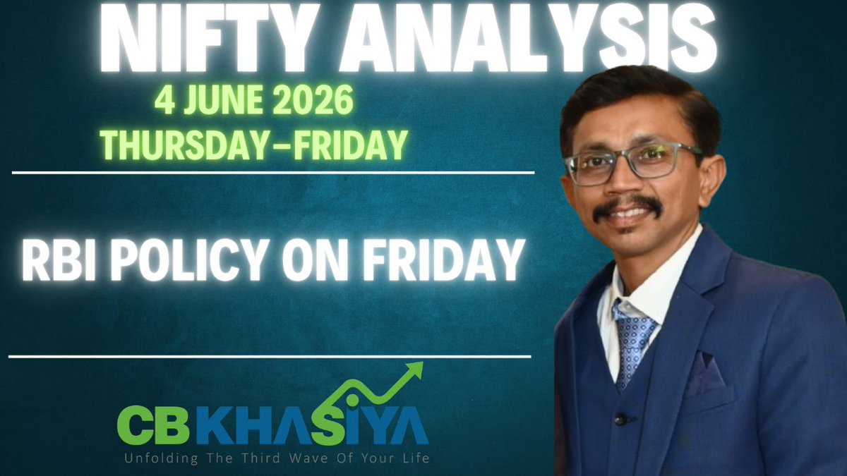 cbkhasiya's tweet photo. Nifty Elliott wave update for 4June 2026 onward 
https://t.co/8hABhxxlzY via @YouTube https://t.co/Kn7xJiRES7