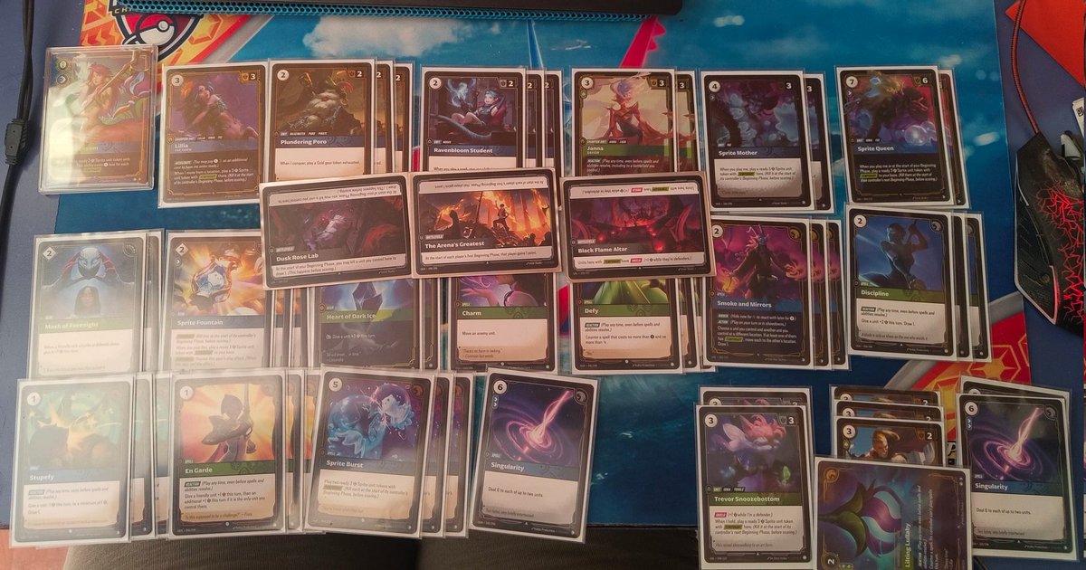 Saka03__'s tweet photo. 3-1 at Nexus night with lillia, super funny deck, run a lot.
Matchup:
Ezreal: W L W
Leblanc: L W W
Rengar: W L L
MF aurora: L W W

#riftbound 
#unleashed https://t.co/2wCTis6B8e