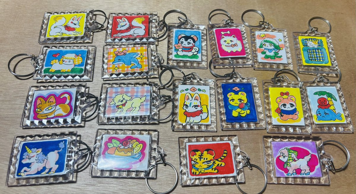 原画キーホルダー たくさん作りました✨