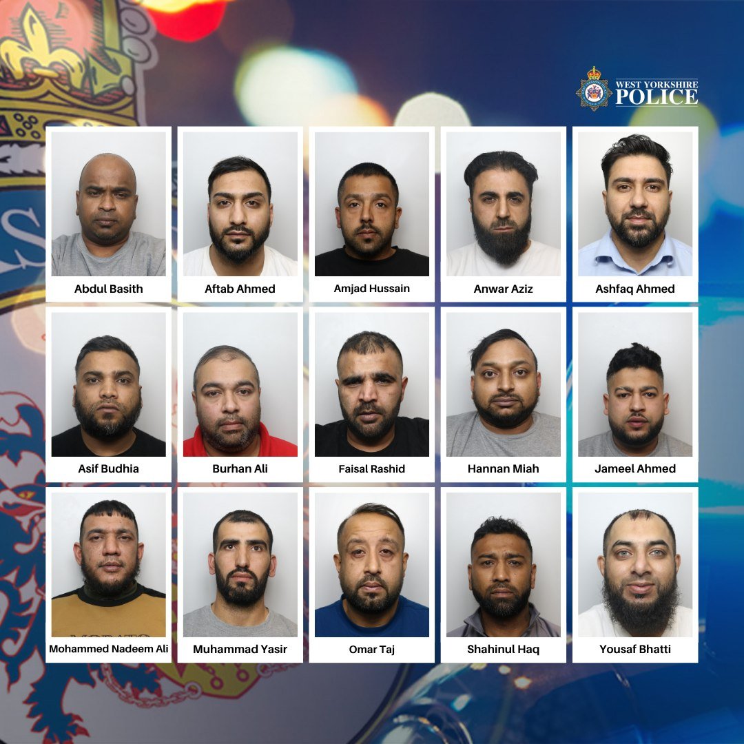 BasilTheGreat's tweet photo. 🚨RAPE GANG OPERATING IN WEST YORKSHIRE JAILED

Decades of abusing young girls and the sentences are PITIFIUL

As little as 8 years 😡 could be released as early as 5 years

Disgusting

Full sentences in the comments below 👇 https://t.co/8xjvhmzC9D