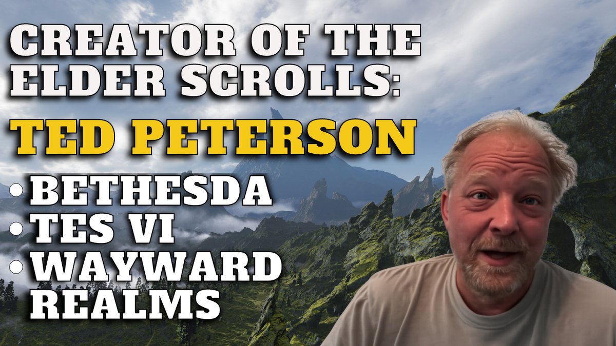 avv_gaming's tweet photo. I managed to sit down with Ted Peterson, "The Father of the Elder Scrolls" for an interview. We discussed his time at Bethesda, his thoughts on their current projects, his opinion on TESVI and an update on his upcoming game The Wayward Realms! https://t.co/02kGbRZGHd https://t.co/mB51PgsHxK
