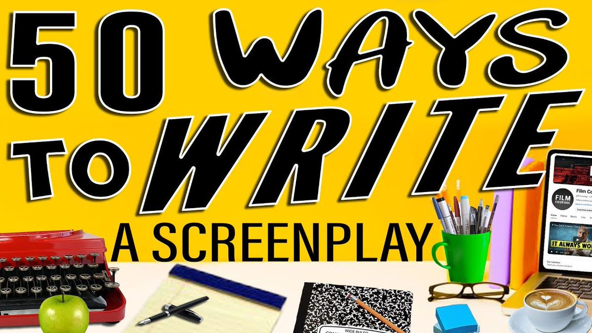 filmcourage's tweet photo. 50 Ways To #Write A #Screenplay [MASTERCLASS] 
https://t.co/DQHj191Cw0 
#scriptwriting https://t.co/YNpOWQJKam
