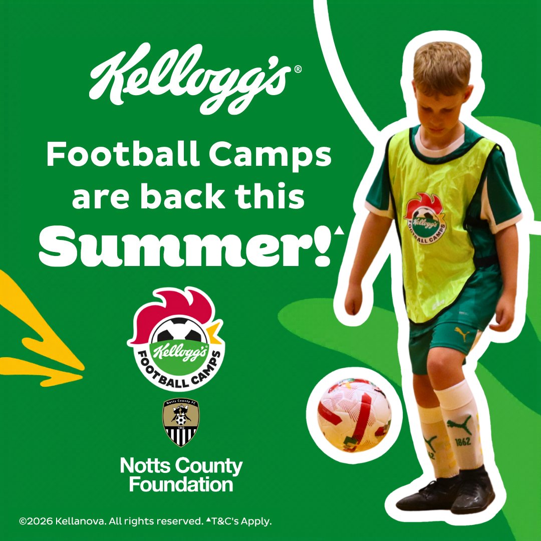 NCFCFoundation's tweet photo. Kellogg's Football camps are BACK for the summer 😎

📆 27th July to 28th August (Monday - Friday)
📌 Meadow Lane, private indoor 3G pitch
⚽ Ages 6 - 11, all abilities welcome

Book now using the link below 👇

🔗 https://t.co/1YcLDvf93L

#EFL #KelloggsFootballCamps https://t.co/WdmxBjW1n5