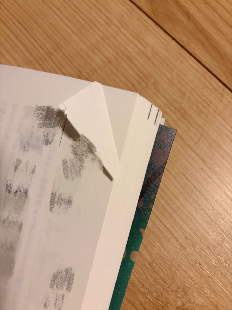 N_morimura_'s tweet photo. もしかしてこれも乱丁だったんですかね……
(これはホラー作品だからわざとやってんのかと思った)
(特になんのギミックもなかったので｢？？？｣ってなる仕掛けなのかと…) https://t.co/M69ItXQFUt