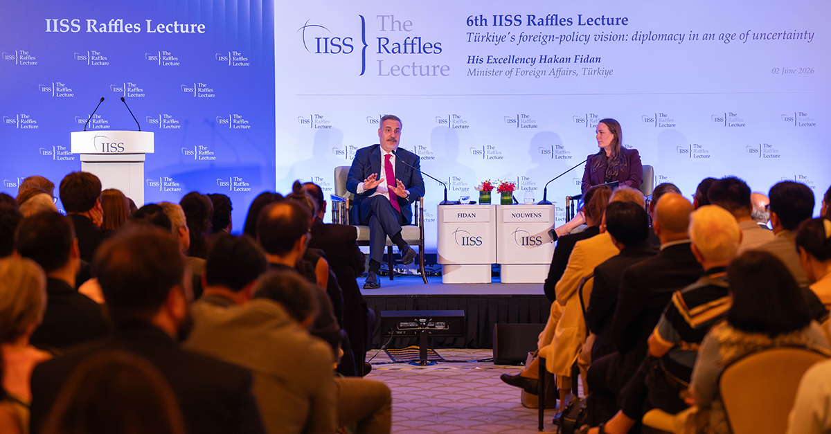 IISS_org's tweet photo. ‘The international order no longer resembles a fixed constellation: it is an expanding universe where centres of gravity multiply and older hierarchies gradually lose their gravitational pull,’ said @HakanFidan, Minister of Foreign Affairs of Türkiye, as he addressed the IISS in Singapore on 2 June | Watch the lecture: https://t.co/QtpWpYQJMM