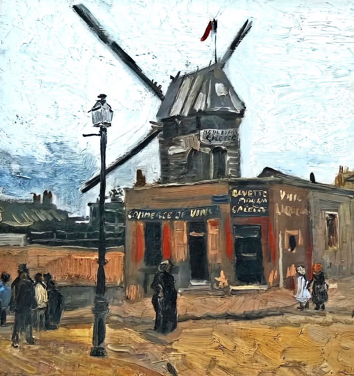 museo53's tweet photo. Le Moulin de la Galette  c.1886. Paris Montmartre Vincent #VanGogh https://t.co/RIHYh3B5nA