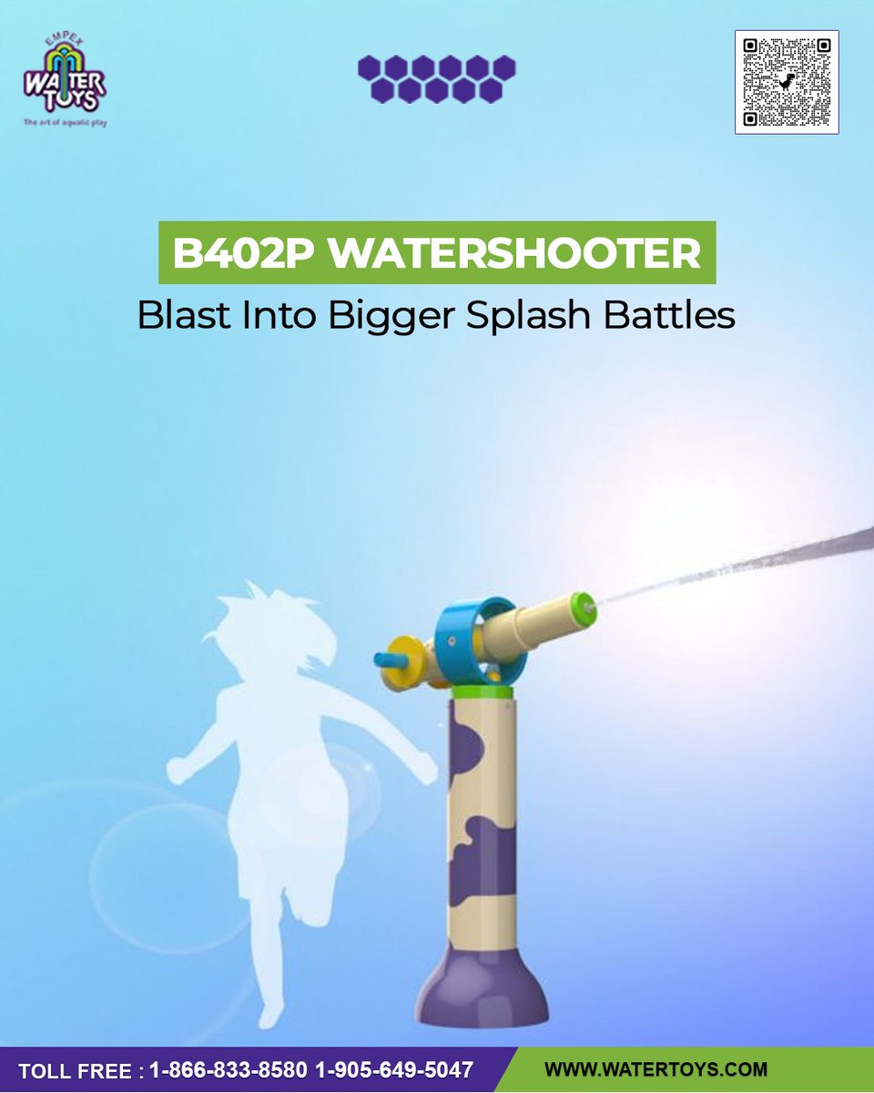 empexwatertoys's tweet photo. The B402P Watershooter brings interactive water fun to any splash zone with its exciting spray action and engaging play experience.
Call: 1-866-833-8580 or 905-649-5047
Website: https://t.co/53Xx6qYSz8
#EmpexWatertoys #Watershooter #SplashZone #WaterParkFun https://t.co/CmtXKopUa3