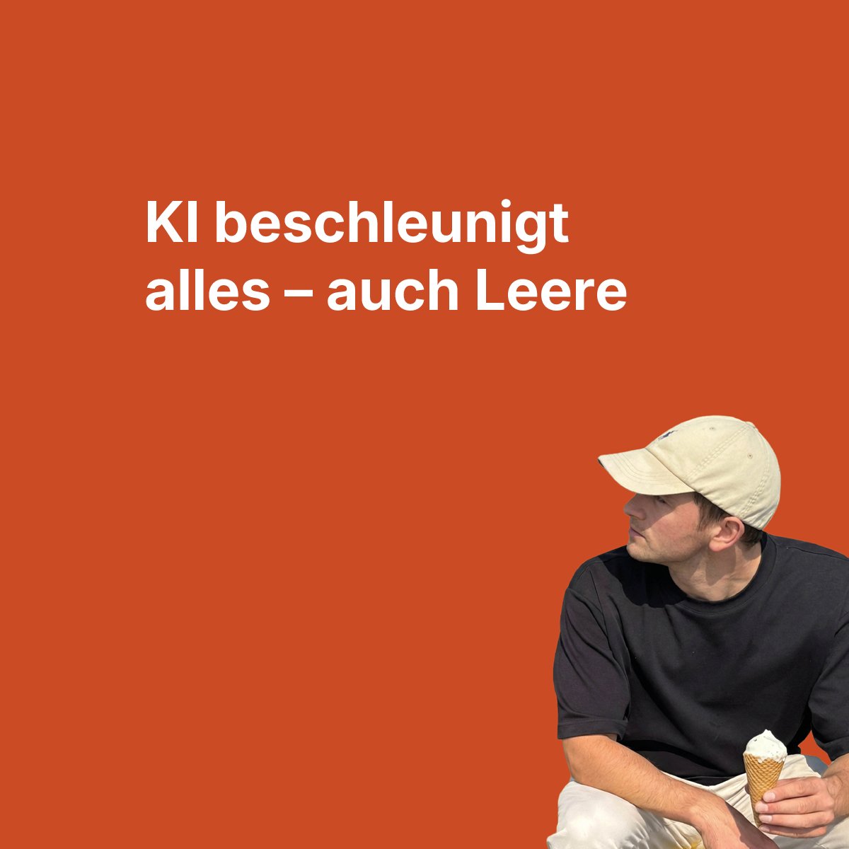simonfmann's tweet photo. KI macht dich nicht produktiver. Sie macht dich nur schneller. Und wenn du nicht weißt, was du sagen willst, produzierst du jetzt nur schneller Nichts. https://t.co/lutNvEyf8K