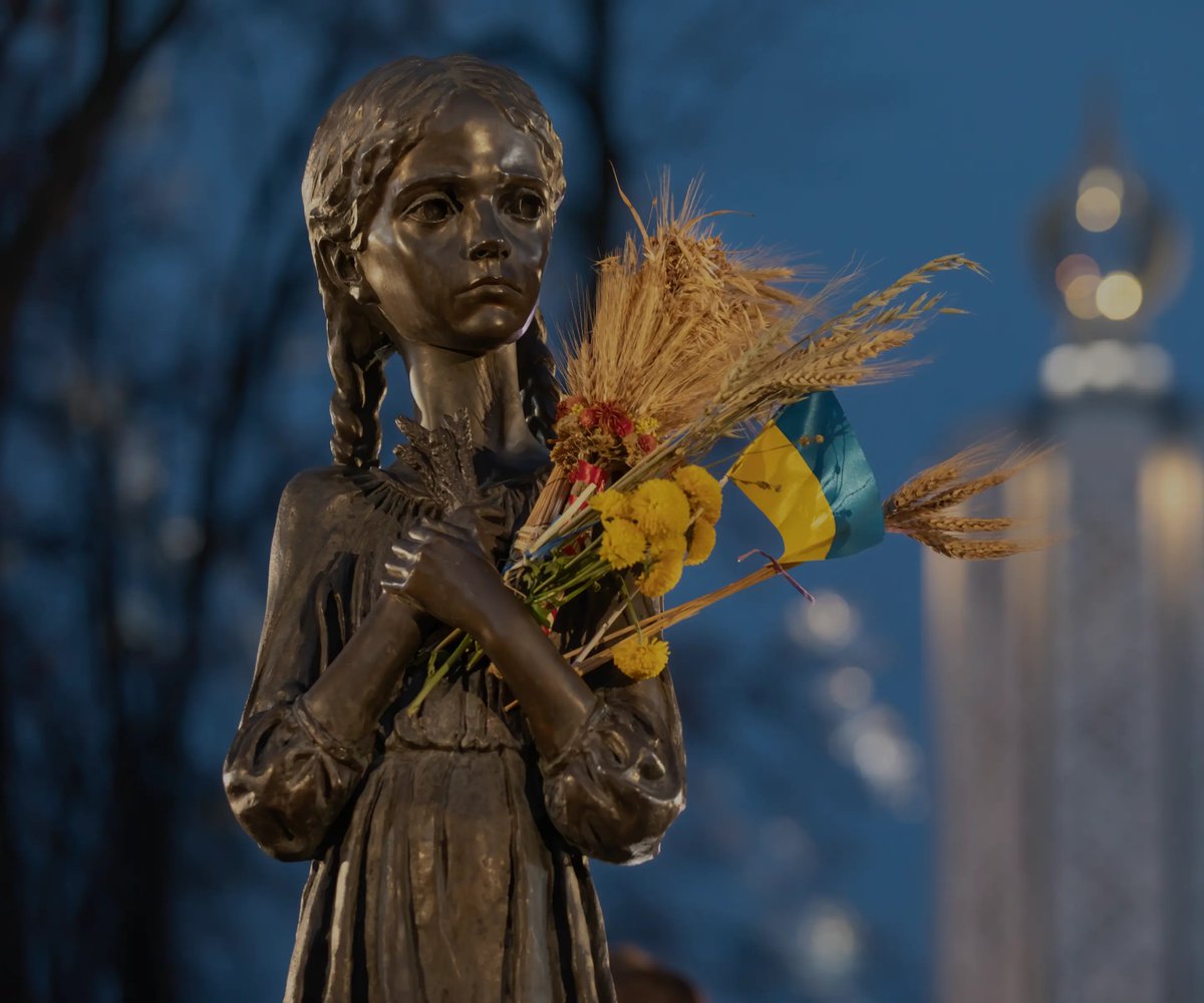 Handre's tweet photo. The Holodomor proves what free market economists have been saying for a century: when you kill price signals, you kill people. Soviet central planners deliberately starved 5 to 7 million Ukrainians and other Soviet citizens in 1932-33, all while exporting grain to maintain their political image abroad.

Stalin's regime had already collectivized agriculture, destroying the kulaks who actually knew how to farm efficiently. Without private property rights or market prices to coordinate production, Soviet agriculture collapsed into chronic shortages. The party then doubled down and seized whatever grain remained from starving peasants.

You can see the pure evil of central planning in the details. While Ukrainians ate bark and grass, Stalin exported 1.7 million tons of grain in 1933 alone. His officials knew exactly what they were doing: they confiscated seed grain needed for the next harvest and posted guards around collective farms to prevent anyone from leaving to find food elsewhere.

The Soviet state created artificial scarcity through price controls, production quotas, and the systematic elimination of private farming. When reality conflicted with their economic plan, they chose to let millions die rather than admit that markets work and socialism kills.

Yet you still hear people today defending "democratic socialism" or claiming central planning just needs better implementation. Every single time someone argues for price controls or government management of food distribution, they're advocating for the same mechanism that murdered those 7 million souls.