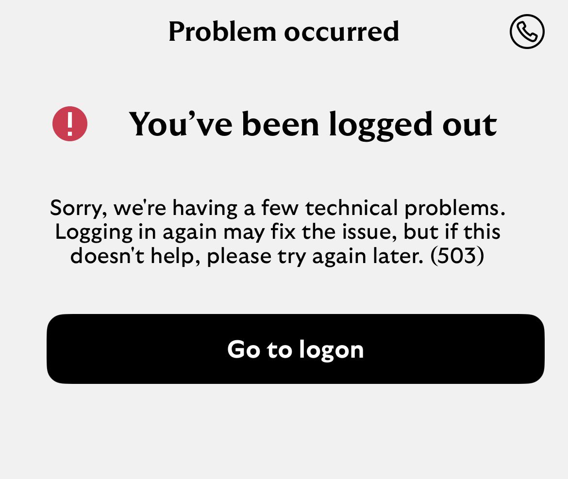 adele149's tweet photo. @LloydsBank @rajdeu Getting this error on Lloyds app and MBNA app. Can’t log in. https://t.co/1XOi3t1pHs