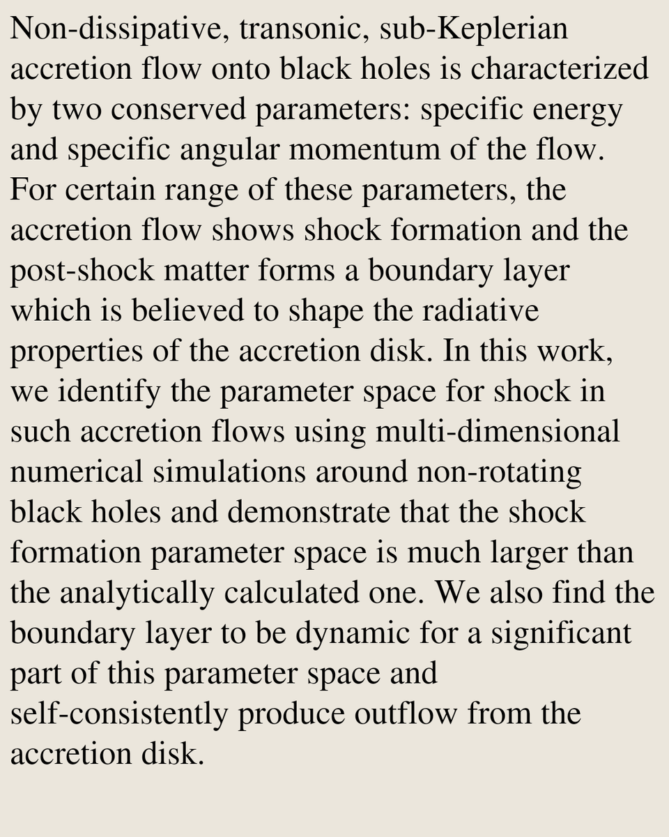 PRXI's tweet photo. Simulation based parameter space for shock in transonic, sub-Keplerian accretion flow onto non-rotating black holes

Aishi Dasadhikary, Sudip K Garain
https://t.co/b4NmBxvUQq [𝚊𝚜𝚝𝚛𝚘-𝚙𝚑.𝙷𝙴] https://t.co/Pl8U8FlfFH