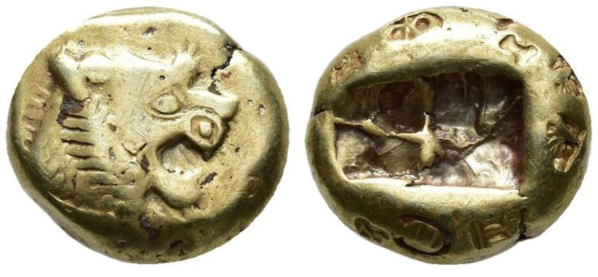 ExperFinanciero's tweet photo. Hace unos 2650  años, en el reino de Lidia, la actual Turquía, se usaron las primeras monedas. Eran de electro,una aleación natural de oro y plata procedente del río Pactolo, el que la leyenda relacionó con el rey Midas.
¿Crees que la moneda dejará de utilizarse? #colecciónPilujo https://t.co/K8eUgChLsY