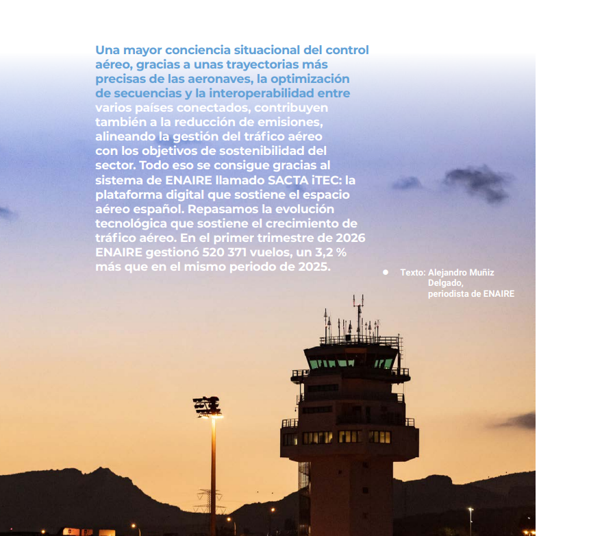 ENAIRE's tweet photo. 🆕 📖 ¡Ya está disponible un nuevo número de la #RevistaTramos, la revista de actualidad de @transportesgob!
🔌🎛️ En el número de #junio te explicamos qué es el sistema #SACTA #iTEC, con una historia que se remonta hasta los años 90 con constantes actualizaciones y novedades.
👀 Puedes leerlo aquí: https://t.co/qcAmep1dWB