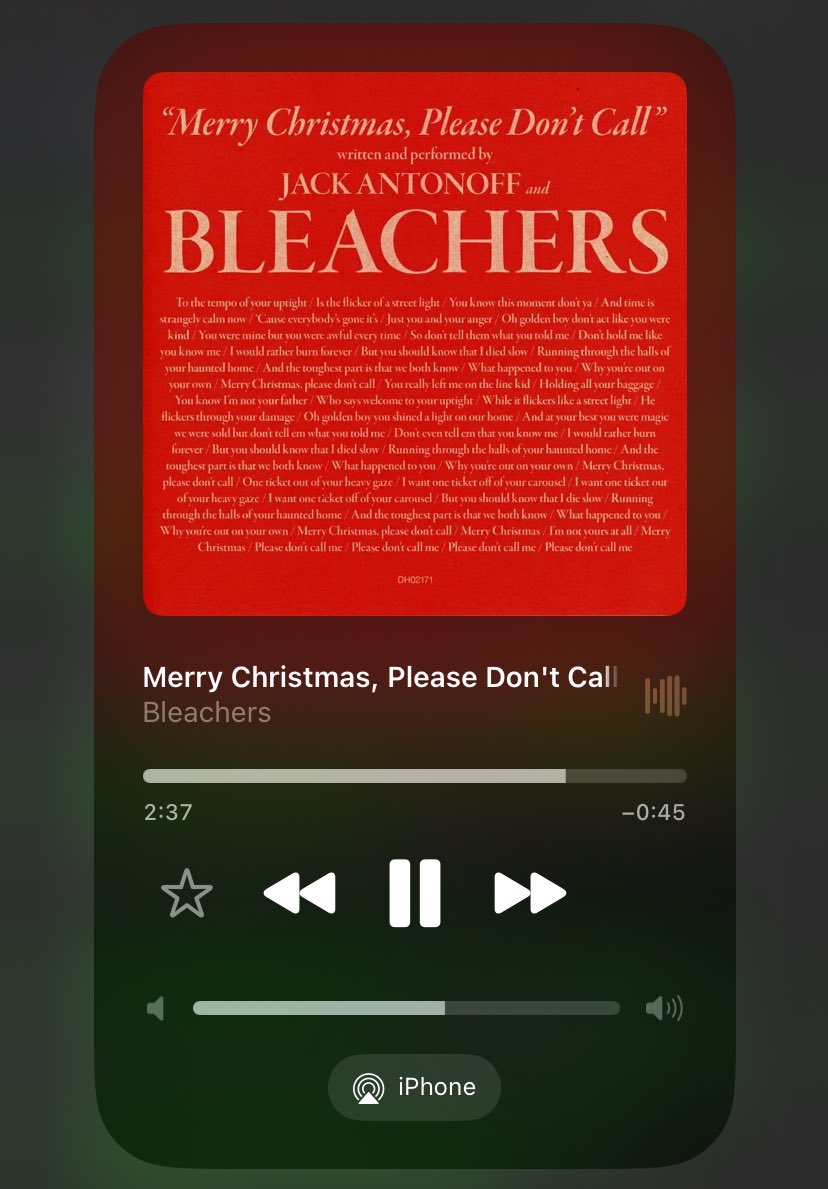 facilitatte's tweet photo. Based on Merry Christmas, Please Don’t Call - Bleachers.

[https://t.co/2UkfgucF4w] https://t.co/8e822rhmaC