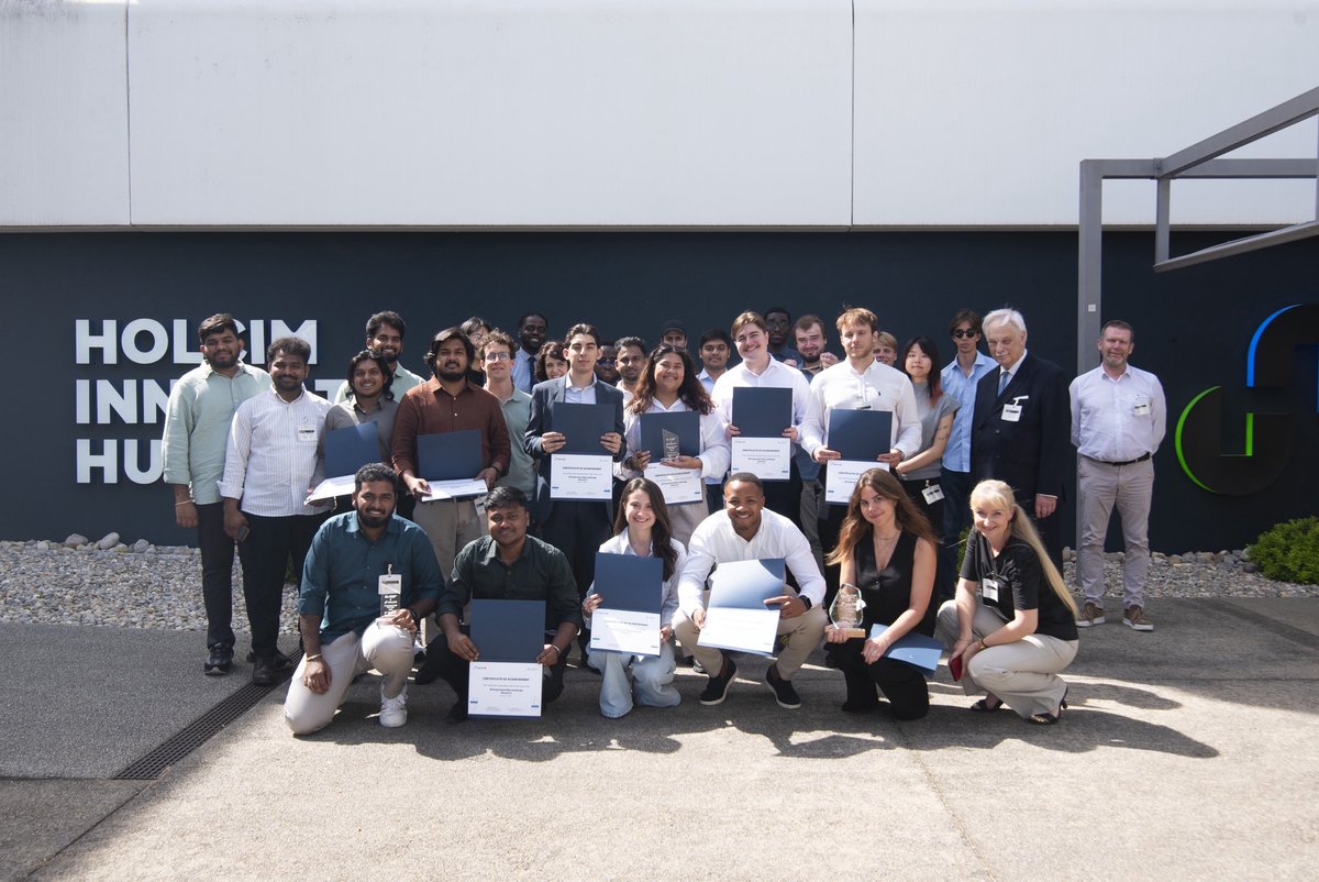 EU_group's tweet photo. EU x Holcim Challenge Season 2 🚀 Our students took part in the challenge final at the Holcim Innovation Hub, pitching ideas to industry experts after months of developping innovative business models. Congratulations to the winning teams! 🏆 https://t.co/ObHxYiurJk