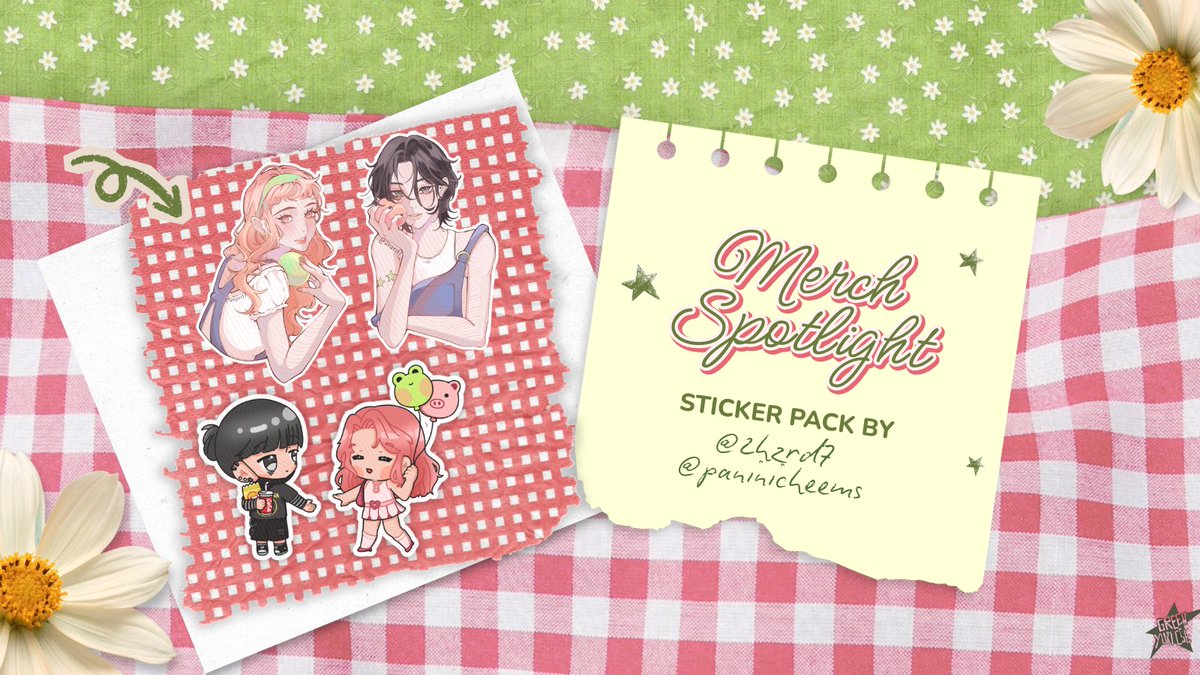greenyuricse's tweet photo. 🖼️ MERCH SPOTLIGHT

Every single piece is packed with personality! 📓

The perfect touches to your journals and notebooks are all found in this sticker pack by @2hzrd7 and @paninicheems! 

#TGSWIIWAGAA #MitsuAya #LoveEncore https://t.co/EZZg8Tf4lO