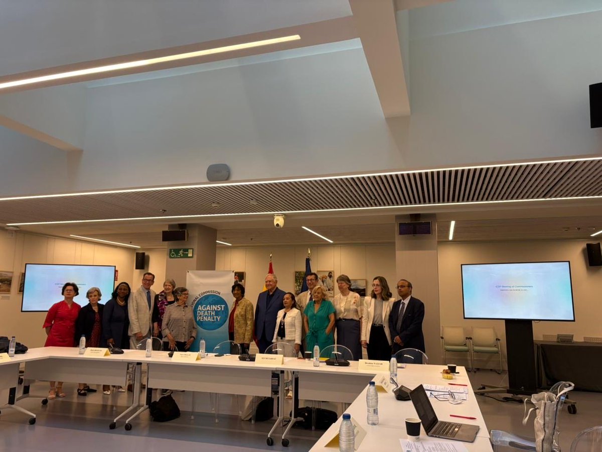 ICOMDP's tweet photo. On 31 May-2 June, ICDP held its XXI Annual Meeting of Commissioners and it’s General Assembly in Madrid at Spain’s Foreign Ministry. Decisions were made on ICDP’s strategies, activities shaping our work to strengthen our commitment to the global fight against the death penalty. https://t.co/ISQkM3oqfD