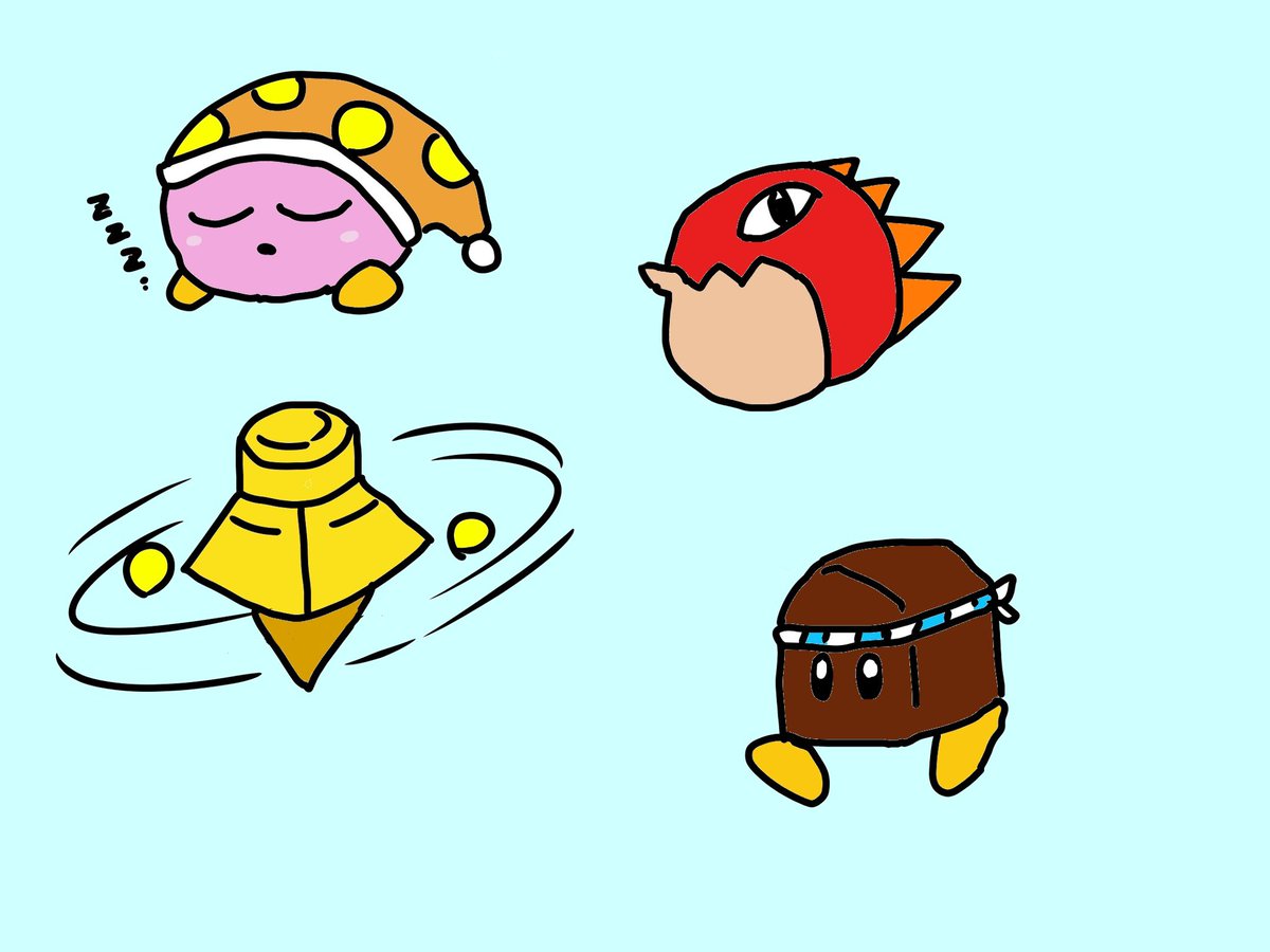 bitarowzz's tweet photo. 台風休みにお絵描き楽しい

#カービィ
#マホロア
#デデデ https://t.co/dQTn1YIVn0