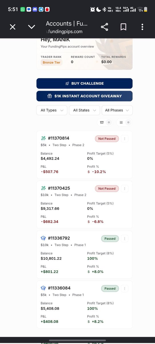 Manik79790's tweet photo. Day 4 of asking for 1 chance 🥹
@Khldfx 
@FundingPips

I've failed challenges. I've lost money. But I haven't lost the dream.

I can't afford another account right now. One chance is all I ask for. 🙏❤️ https://t.co/zypY9DuABb