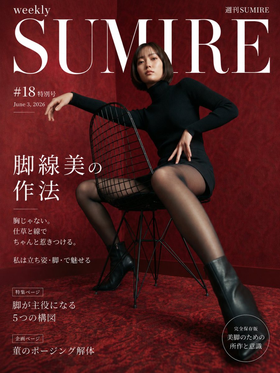 週刊SUMIRE #18 特別号』公開しました🫡 今回は脚特集です…胸がねい