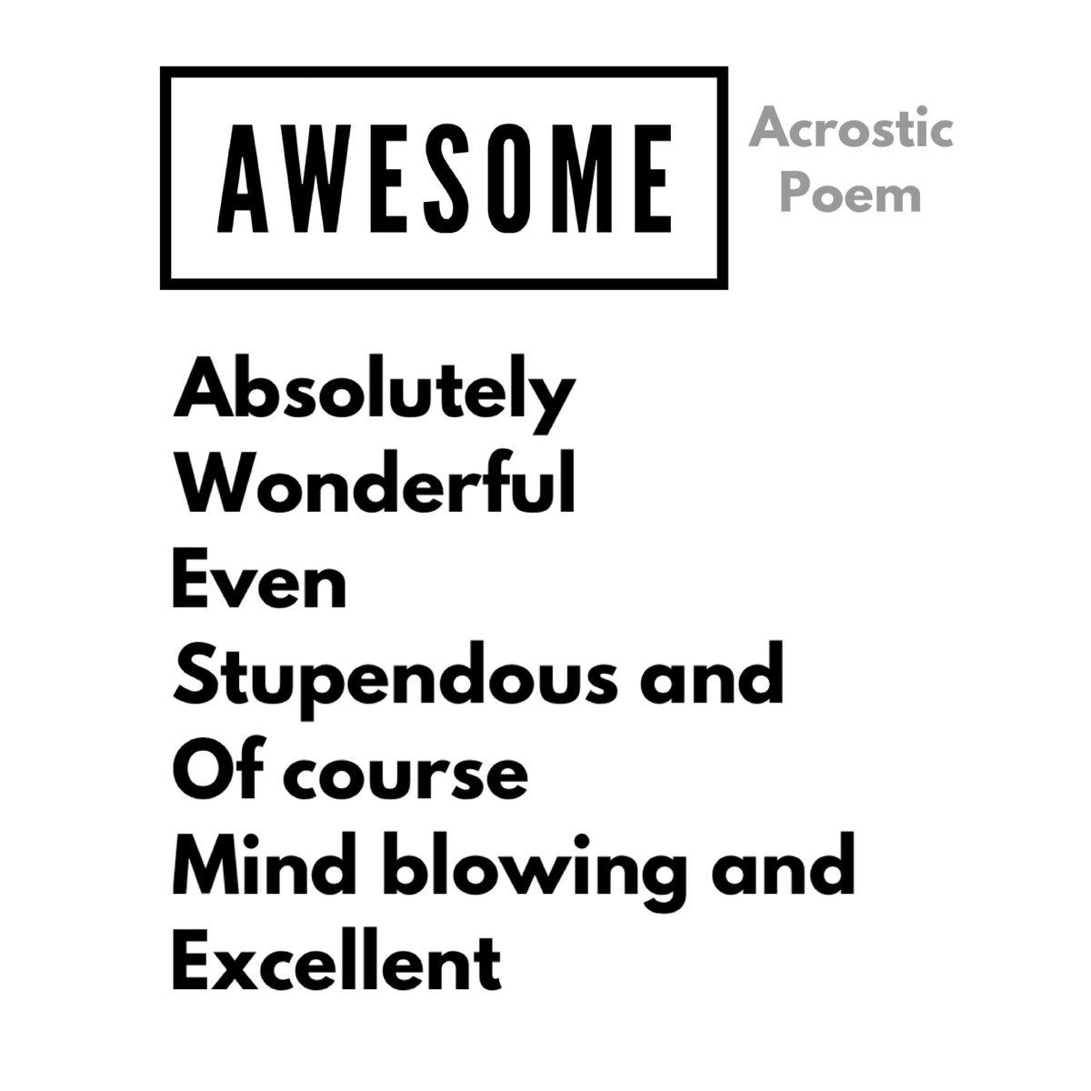 JoJoArtspeaks's tweet photo. Awesome #AcrosticChallenge #poetry https://t.co/o8P1vO7uYq