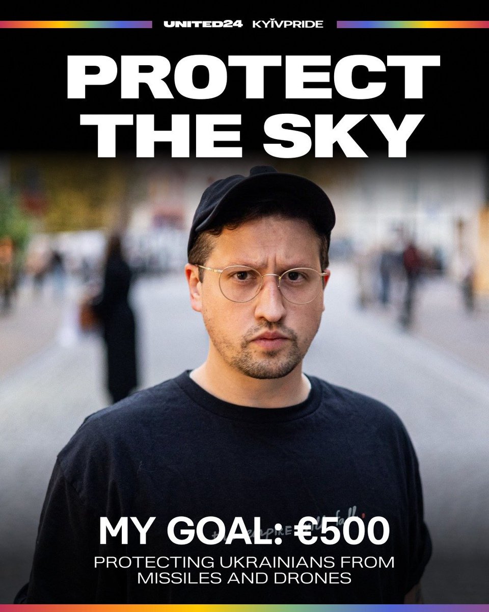 maksymeristavi's tweet photo. European skies won’t protect themselves — but Ukrainians can. celebrate this Pride Month with me by powering real imperial regret in a joint push from my @kyivpride family and Ukraine’s largest fundraising platform @U24_gov_ua 
https://t.co/thMnEqfMUA https://t.co/sqCi3OdI7U