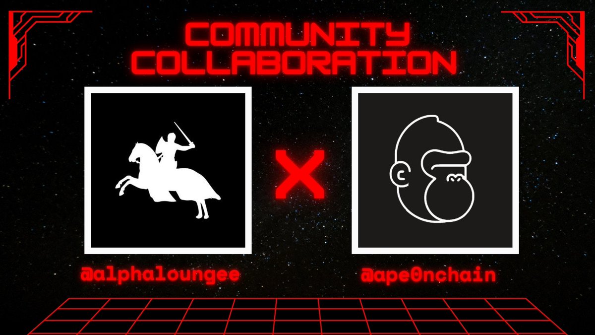 alphaloungee's tweet photo. We’re glad to announce our collaboration with
@ape0nchain 

More info will be shared in alphalounge Dc 

Spots secured  for our community members. https://t.co/1DaZ8hQFct
