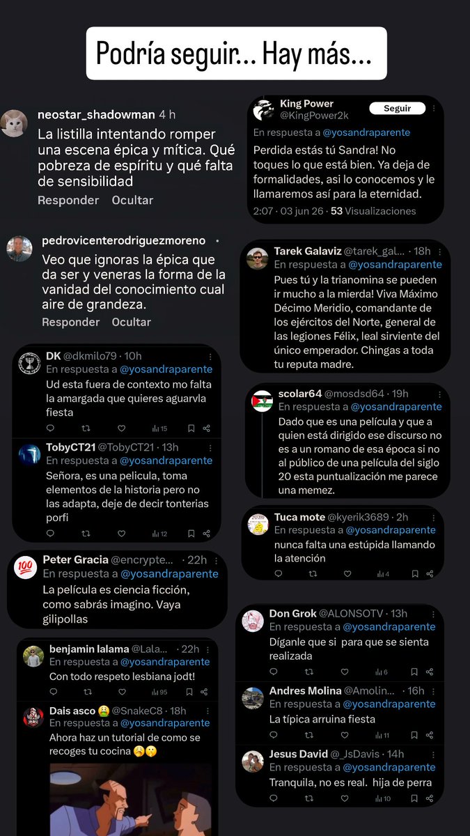 yosandraparente's tweet photo. Cuando algo es viral, se sale de tu control. No me vi venir ni la viralidad, ni el odio que podía generar utilizar una película como "Gladiator" para hacer divulgación histórica. Usar, mal que le pese a algunos, algo conocido por todos para construir, no para destruir. https://t.co/QgmfkY8oKT