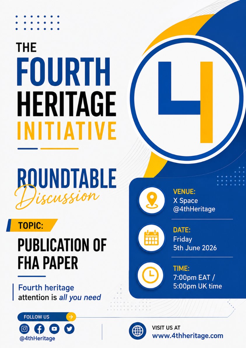4thHeritage's tweet photo. Join us this Friday as we discuss our latest publication: Fourth Heritage Attention Is All You Need. 

https://t.co/M8KolZDcFx https://t.co/teWGDXBijn