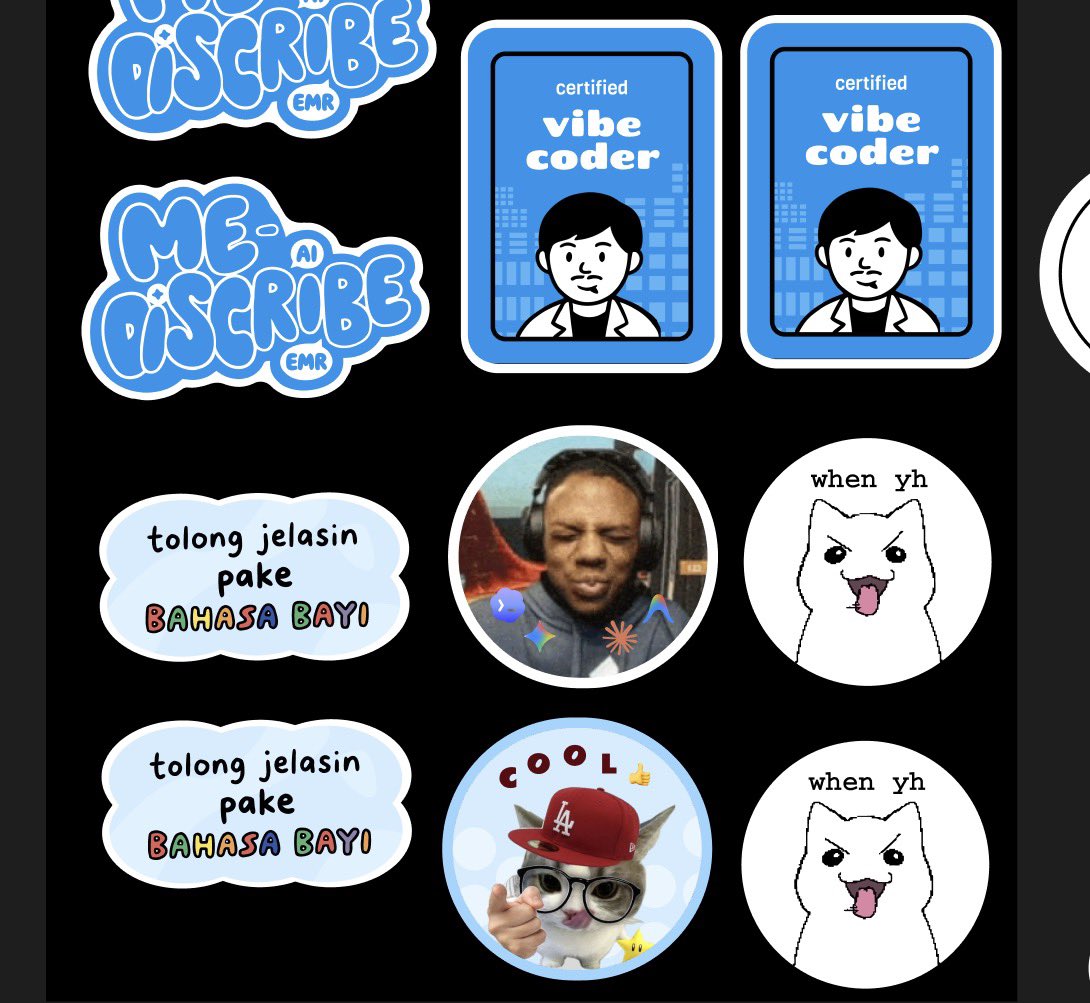 dinobagelen's tweet photo. yg mau stiker lucu ke booth mediscribe besok🫵🫵 https://t.co/cmtz7TZ7lo