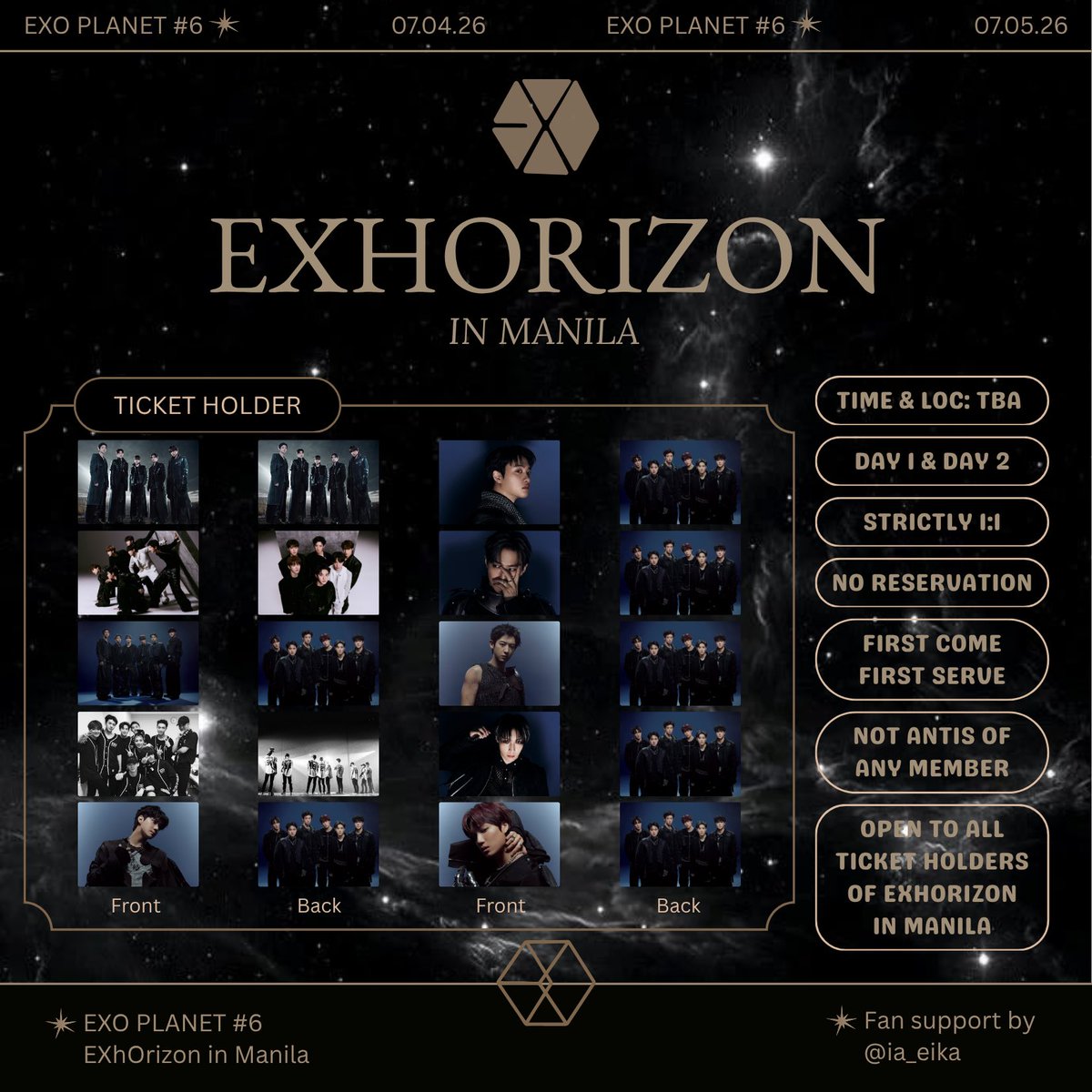 ia_eika's tweet photo. EXO PLANET #6 - EXhOrizon in MANILA 💫
Fan support by @ia_eika 
Art by: @bunmojanoo_ 

D1 &amp; D2

Mechanics
- like and rt
- 1:1 ratio
- time &amp; loc: tba
- strictly first come first serve
- not antis of any member 

#EXO #엑소
#EXhOrizoninMANILA

3/7 https://t.co/iRBFYOd5Mu