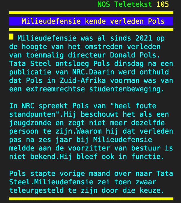 beek38's tweet photo. 1. Milieudefensie kende het verleden van Pols.
2. Ze voelden zich door hem verraden omdat hij naar Tata Steel vertrok.

Dus ra, ra? Hoe werd NRC geïnformeerd over het verleden van Pols? https://t.co/CoanWgepwu