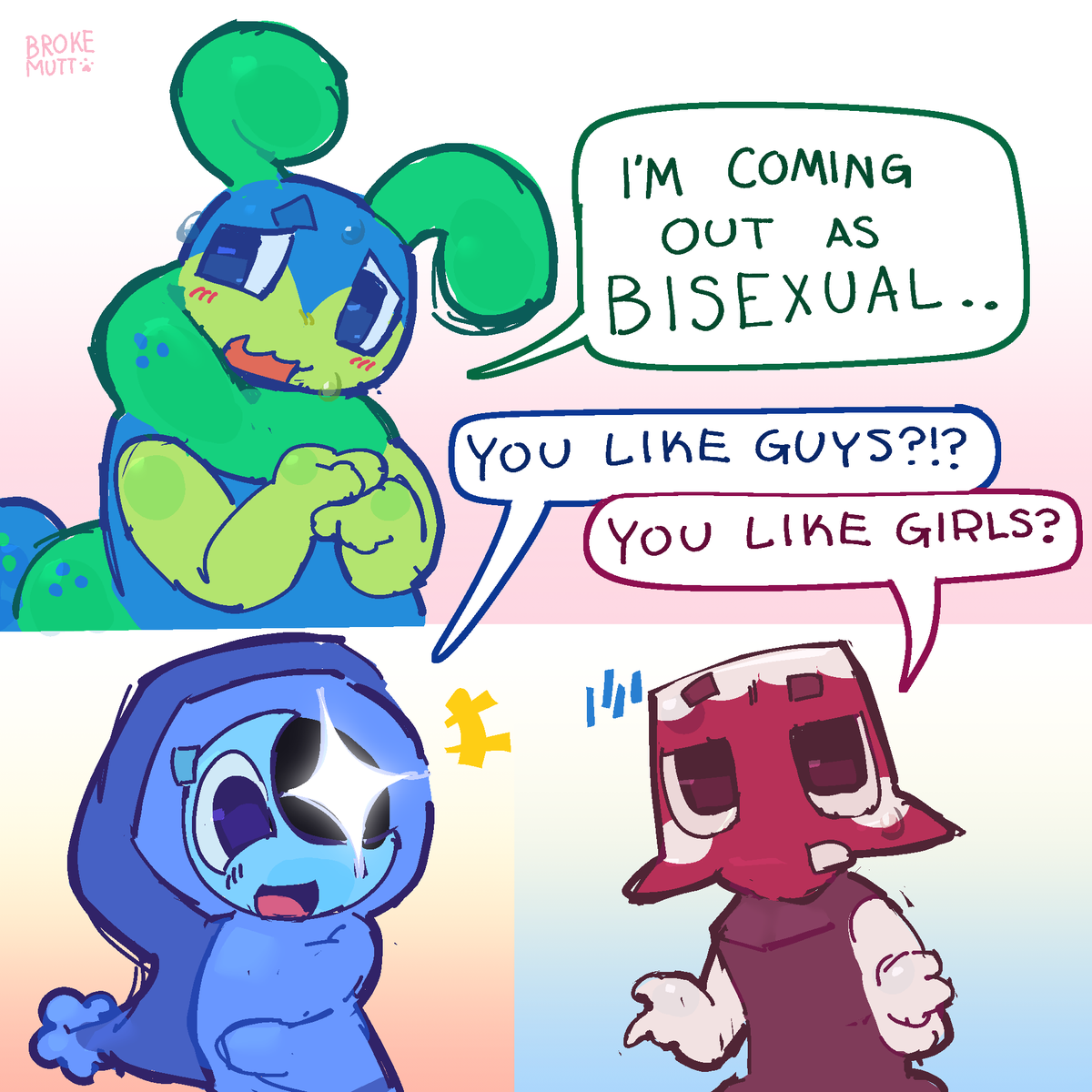 brokemutt's tweet photo. happy pride month u_u #DANDYSWORLD #PRIDEMONTH https://t.co/6AslupUFQD