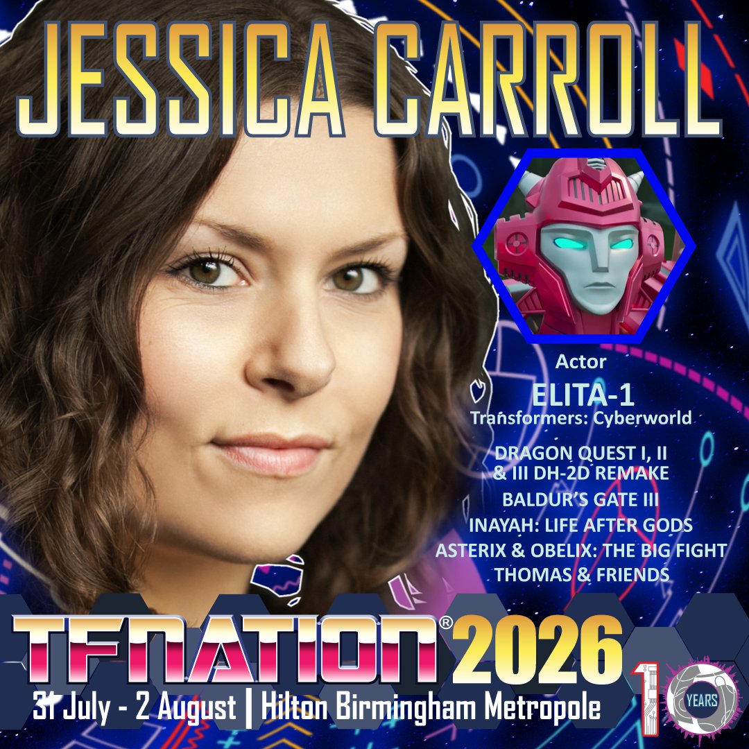 tfnationltd's tweet photo. “Why don't we race? Would you like that, champ?" We’re so excited to welcome Jessica Carroll to TFNation this summer! We hope you’ll stop by and say hi!

https://t.co/2KUCqLcB3b

#TFNation #TFNa10n #Transformers https://t.co/5WUQPOSpqe
