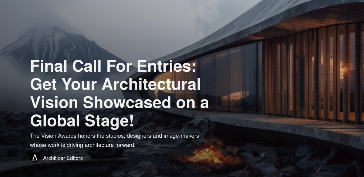 Architizer's tweet photo. The Vision Awards honors the studios, designers and image-makers whose work is driving architecture forward.

👉 Learn more and submit your work: https://t.co/Bv9un1oKeh https://t.co/PwpyJDTAAy