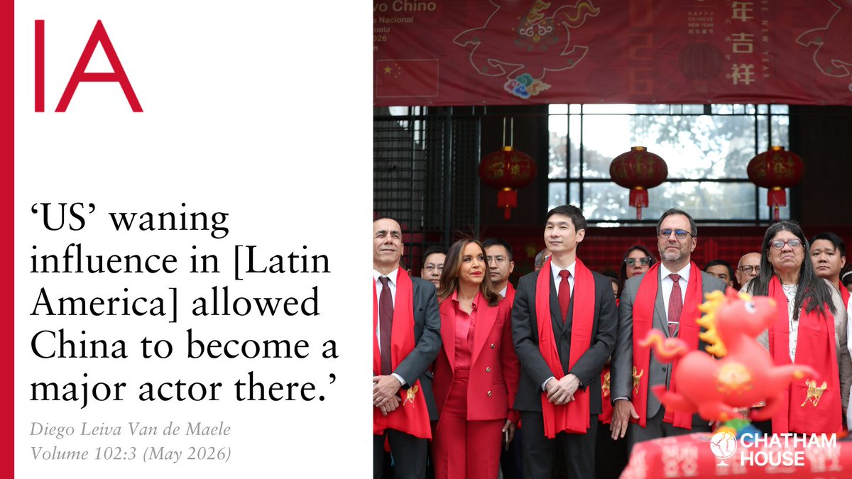 IAJournal_CH's tweet photo. 🌎 Trump’s first presidency offered an unprecedented policy window for attitude shifts towards China’s Latin America policy, argues @Diegoleivavdm (@Griffith_SGIR).   

Read more about how the US has been responding to China’s engagement with Latin America: https://t.co/UEYybzwNsh