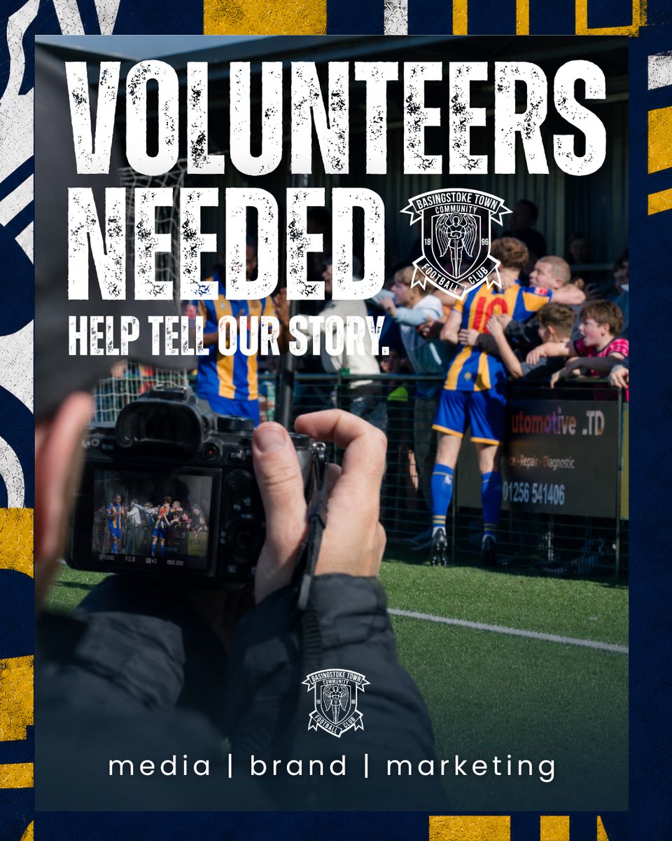 Basingstoke_FC's tweet photo. Over the next season, we want to tell the story of the whole club properly… Not just the 90 minutes.

If you’re a student, freelancer, creative, marketer, photographer, videographer, designer, organiser, business person, or just someone who loves the club and wants to help - we’d love to hear from you. Drop us a message or email media@btfc.co.uk and tell us what you’d like to get involved with.

This club is built by people. Come and help us build what comes next.