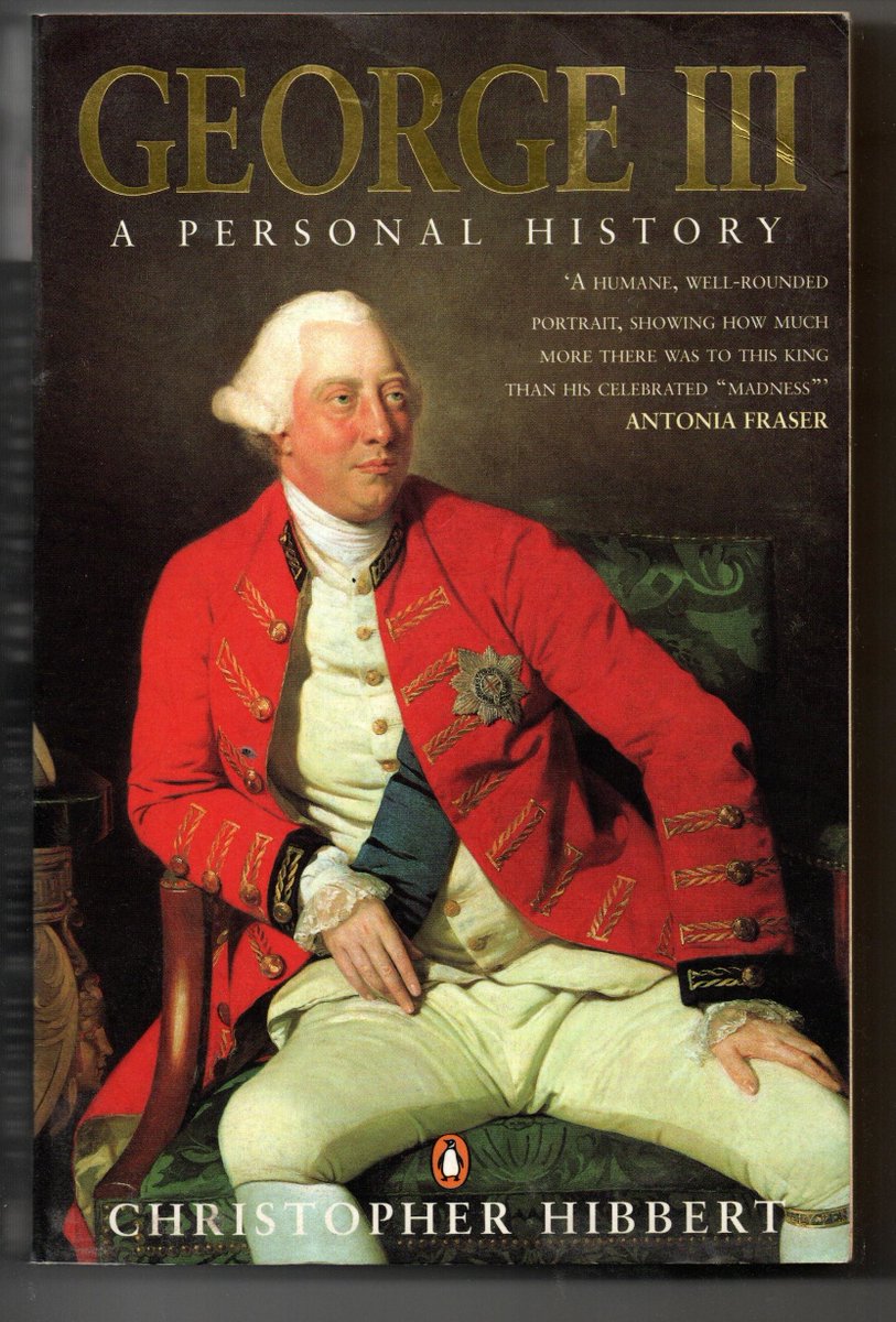 MostlyPrint's tweet photo. Born in London #OTD in 1738, the boy who would become King George lll, a cultured family man, with problems across the Atlantic and in Europe, lost his mind, his sight and his hearing during his long reign 1760 – 1820. 
1999 Penguin “A personal history” by Christopher Hibbert. https://t.co/ASMkxD6mE1